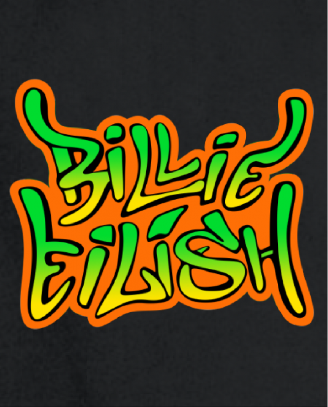 Džemperis Billie Eilish graffiti